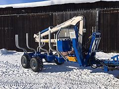 Scandic ST-10S 13t Rückewagen 7,9m Kran 550kg Hubkraft Druckluft Seilwinde