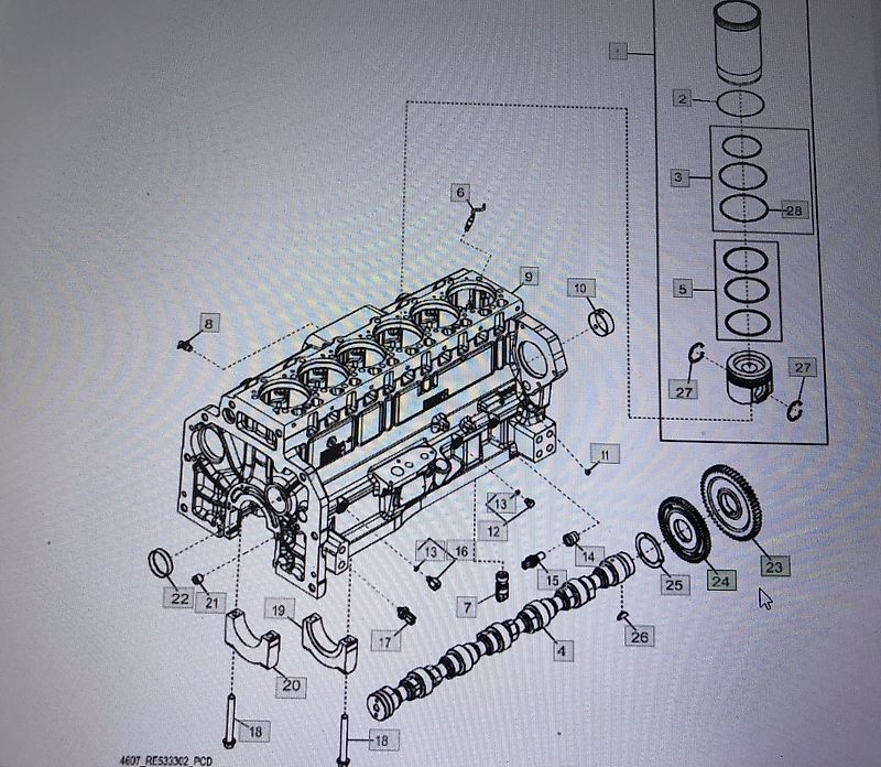 John Deere R528098/R518255/tryb/John Deere 8345R 2854 2904 2704 7230R 7250R 8130 8225R (Części zamienne)