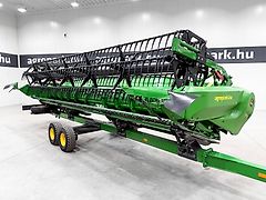 John Deere 725X 7,6 m variable depth grain header, rape side knives, transport trolley
