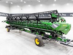 John Deere 730X 9,15 m variable depth grain header, rape side knives, transport trolley