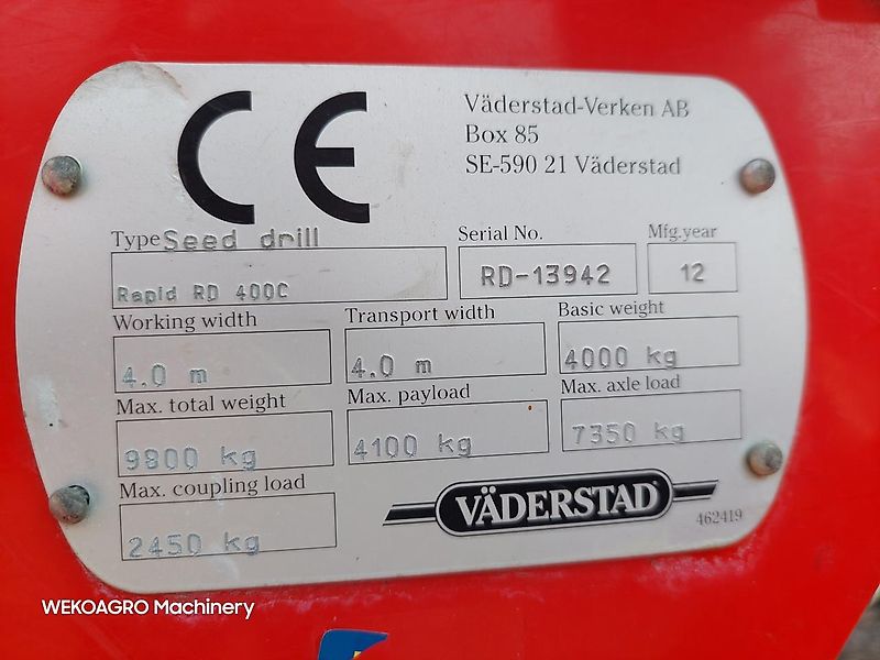 Väderstad Rapid 400C Super XL m Biodrill