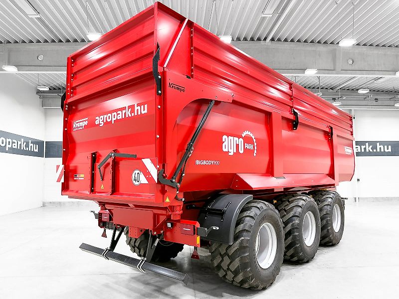 Krampe Big Body 900 (BB 900) 28 tons capacity, 46,1 m3, 3 axles, 80 cm extension, Made in Germany, premium trailer