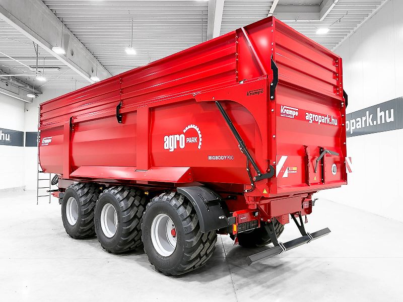 Krampe Big Body 900 (BB 900) 28 tons capacity, 46,1 m3, 3 axles, 80 cm extension, Made in Germany, premium trailer