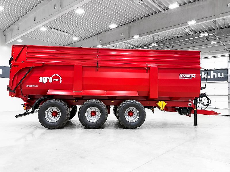 Krampe Big Body 900 (BB 900) 28 tons capacity, 46,1 m3, 3 axles, 80 cm extension, Made in Germany, premium trailer