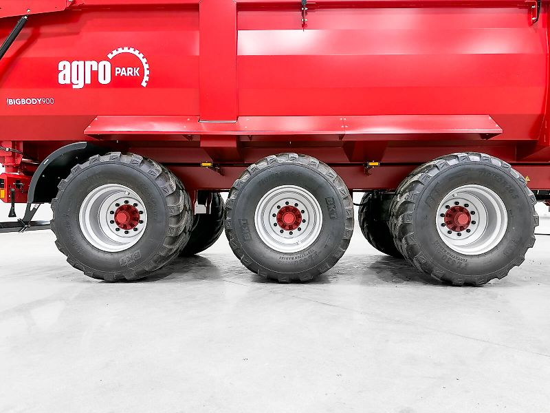 Krampe Big Body 900 (BB 900) 28 tons capacity, 46,1 m3, 3 axles, 80 cm extension, Made in Germany, premium trailer