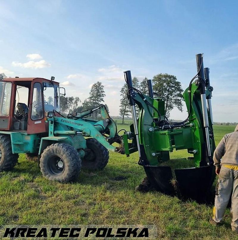 Grutech Rundspatenmaschine GTH-PD / Verpflanzmaschine / Baumspinnmaschine 4 Spaten 1,3m (verschiedene Optionen)