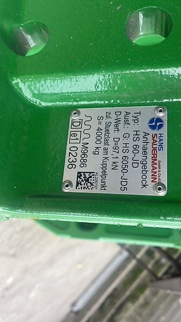 John Deere szyna zaczepowa sauermann nowa 33cm (Części zamienne)