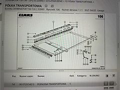 Claas Dominator 130-150 rama podsiewacza , podłoga trans. claas Avero , Dominator 48 , 58 , 68 , 78 (Części zamienne)