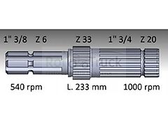 John Deere Zapfwelle JOHN DEERE L235 Z6 Z20 Z33 540RPM L110178