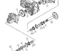 John Deere 3120 3320 3520 3720 - oś tylna - półoś LVU801535 (Części zamienne)