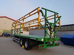 Metaltech PB 16HB Ballenanhänger, Ballentransportwagen, Ballenwagen, Ballensammelwagen mit klappbarer Erhöhung