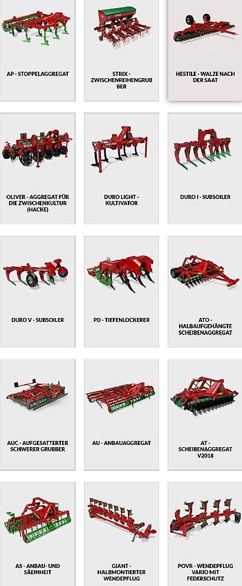 AGRO-MASZ APS oder Vibro 3 bis 8 m Arbeitsbreite, Nachläufer nach Wahl