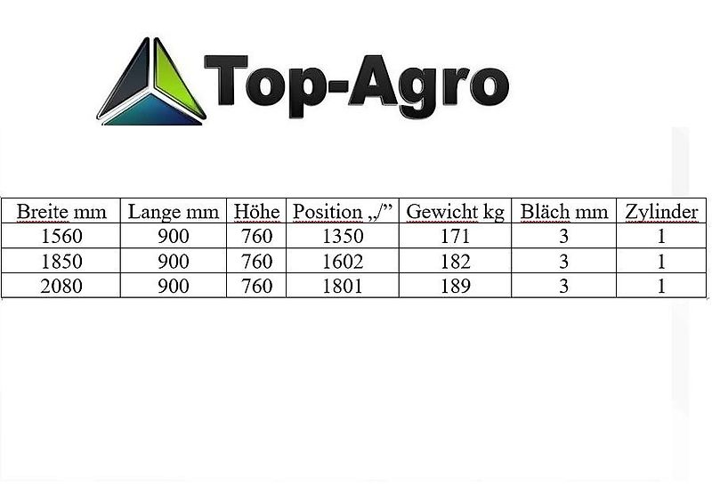 Top-Agro Schneeschild Gerader 2,0 M SHP-SMG20 SERIE SMART