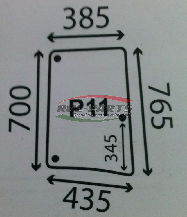 John Deere Seitenscheibe rechts L78538