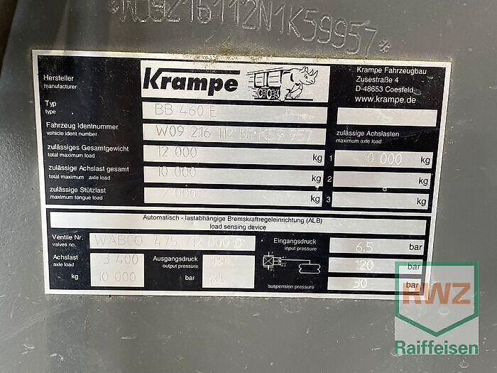 Krampe BB 460 Muldenkipper