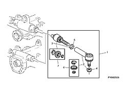 John Deere 7530 Premium - Przegub kulowy AL209419 (Części zamienne)