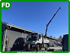 Mercedes-Benz Unimog U300 mit Kran zum Absatteln mit Funk, Österreich Typenschein, Wandlerschaltkupplung